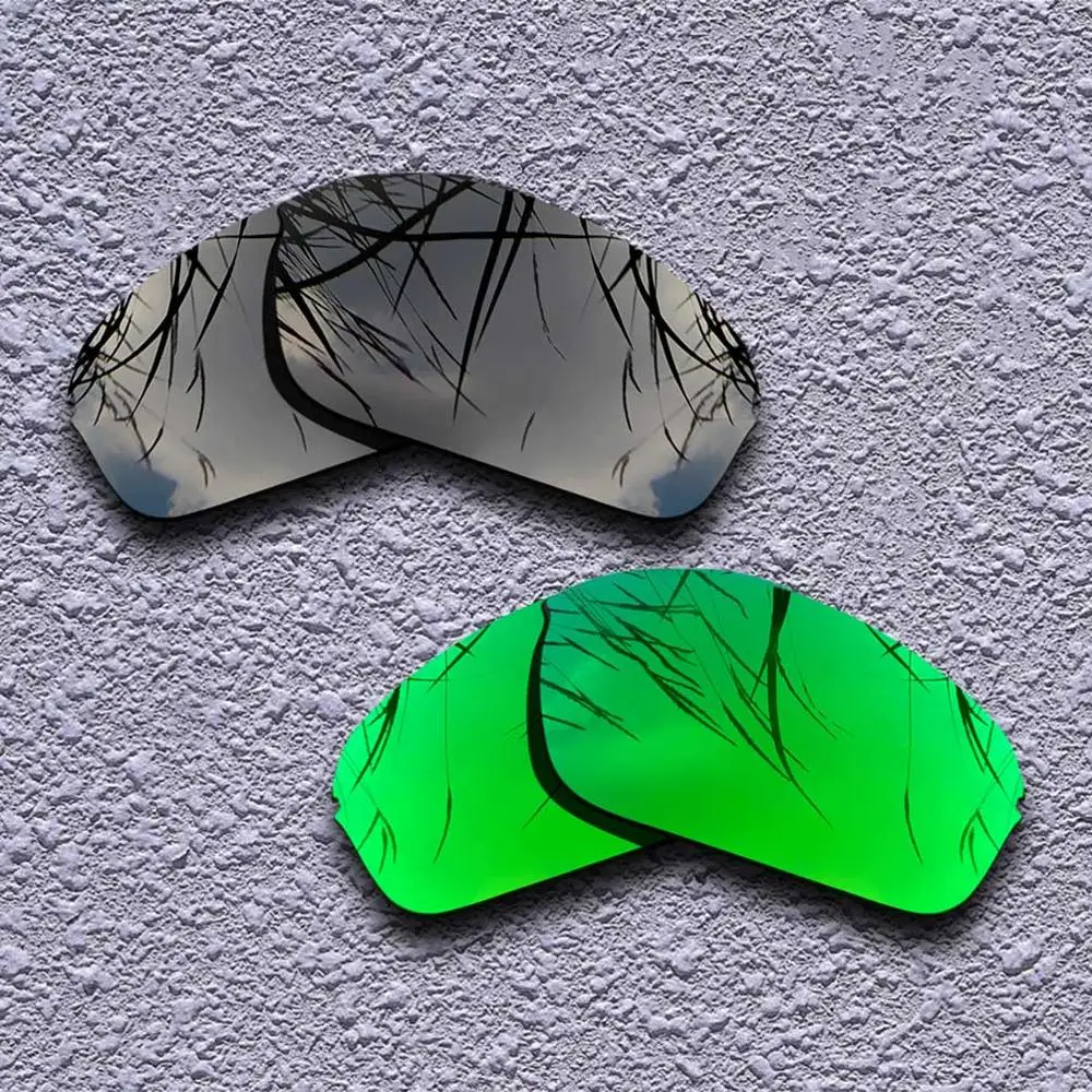 Black-Green 2 пары поляризованных сменных линз для солнцезащитных очков в стиле Оукли с полупроводниковым покрытием 2,0-несколько вариантов - Цвет линз: Black-Green