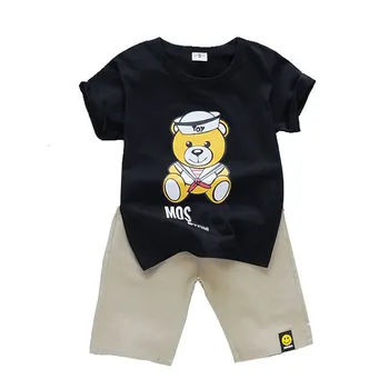 

Children Boys Casual Clothes Sets Short Sleeve Tops+ Shorts 2pcs Clothing Set Summer Kid Boys Outfit Tracksuit