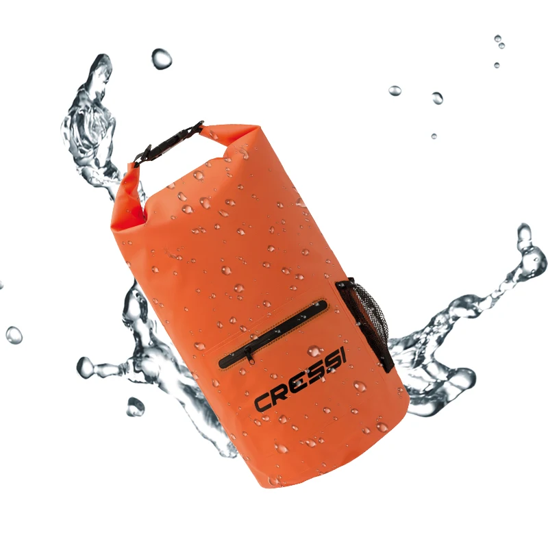 Cressi 10L 20L сухой мешок водонепроницаемый Дайвинг оборудование сумка погружение подводное плавание Плавание дрейфующий мешок с передней молнией