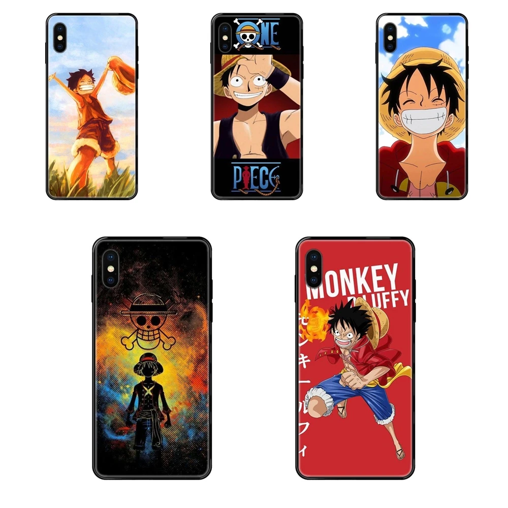 Для Redmi Note 4 5 5A 6 7 8T 9 9S Pro Max черный мягкий модный мобильный телефон Luffy D Monkey Цельный