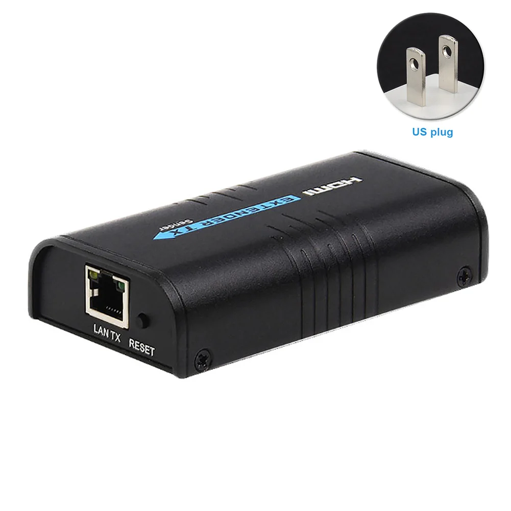 120 м 1080p HDMI сплиттер Сетевой удлинитель цифровой электронный Ethernet RJ45 сигнал HD для DVD передатчик приемник по IP - Цвет: US