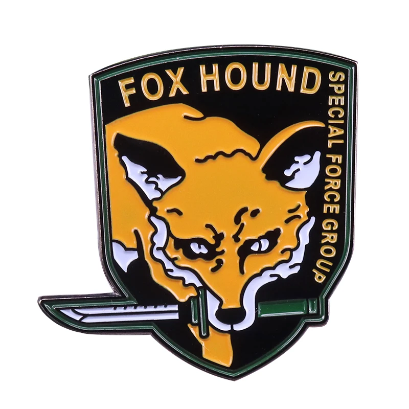 Foxhound Metal Gear Solid Cosplay Badge Esterno Heaven Smalto Pin Diamond Dogs Spilla Gioielli