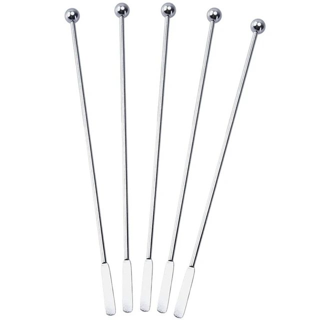 10pcs Swizzle Sticks Metal - Stainless Steel Mixing Cocktail