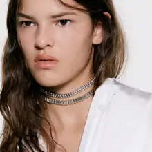 Girlgo ZA, модное роскошное ожерелье с кристаллами для женщин, модное, в стиле бохо, стеклянный воротник, колье, ожерелья, ювелирные изделия, вечерние, подарки