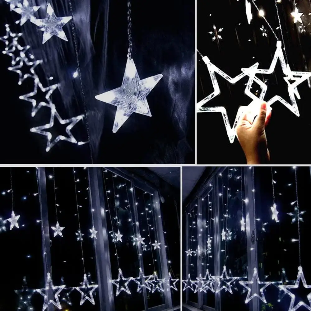 LEADLY 2.5M LED String Lights Star Christmas Garlands Festoon LED Fairy Light String Home Room Tree Christmas Decorations Light