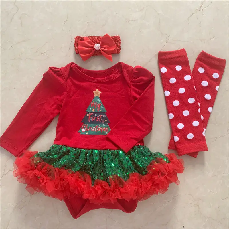 Рождественский костюм для малышей; Комбинезоны для маленьких девочек; Одежда для новорожденных; комбинезоны с принтом рождественского оленя; платье для малышей; красный комбинезон на год - Цвет: Серый