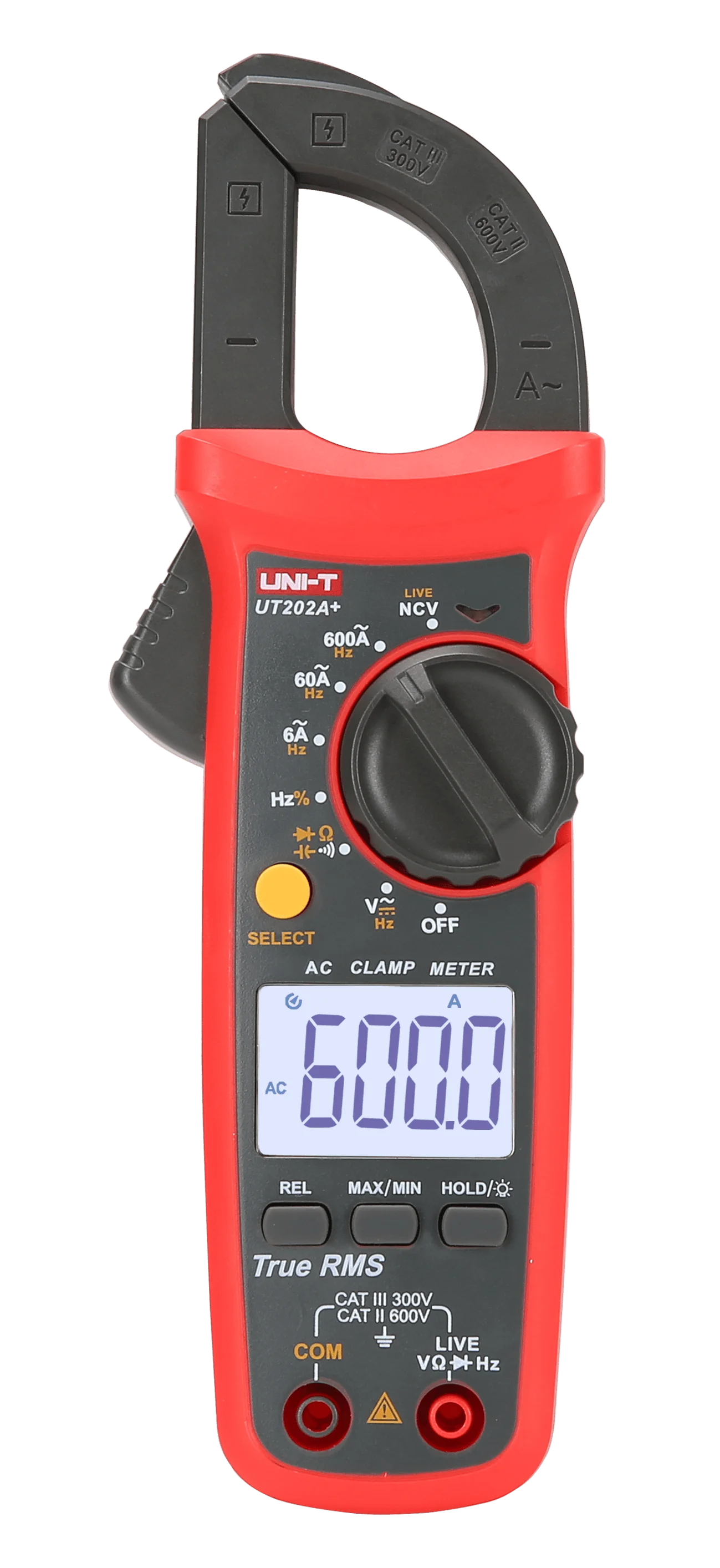 UNI-T Digital Clamp Meter AC AMP AC DC Volt Voltmeter Resistance 600A Ohmmeter 