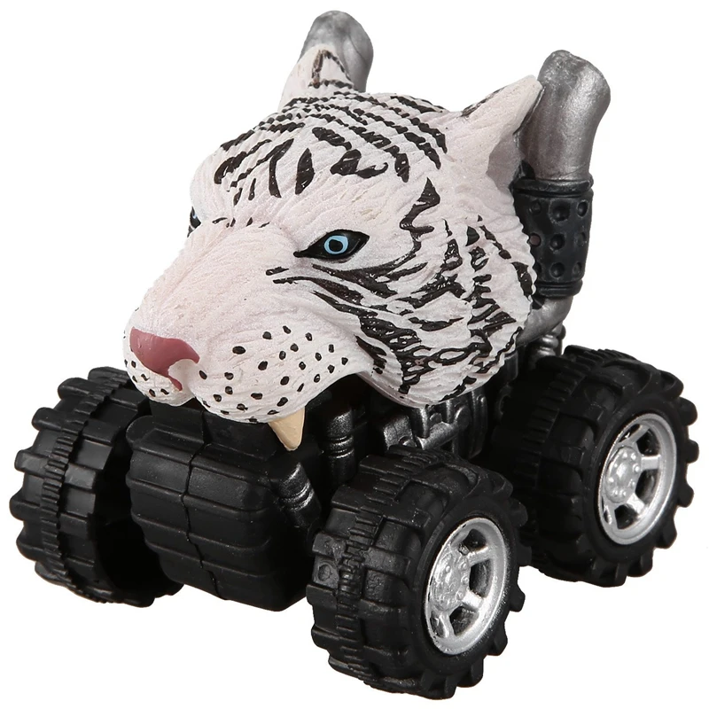 Mini Vehicle Animal Pull Back Cars with Big Tire Wheel Creative Gifts for Kid US 