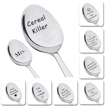 

stainless steel spoon spoon ice spoon personalized lettering stainless steel spoon the best choice for gifts creative tableware