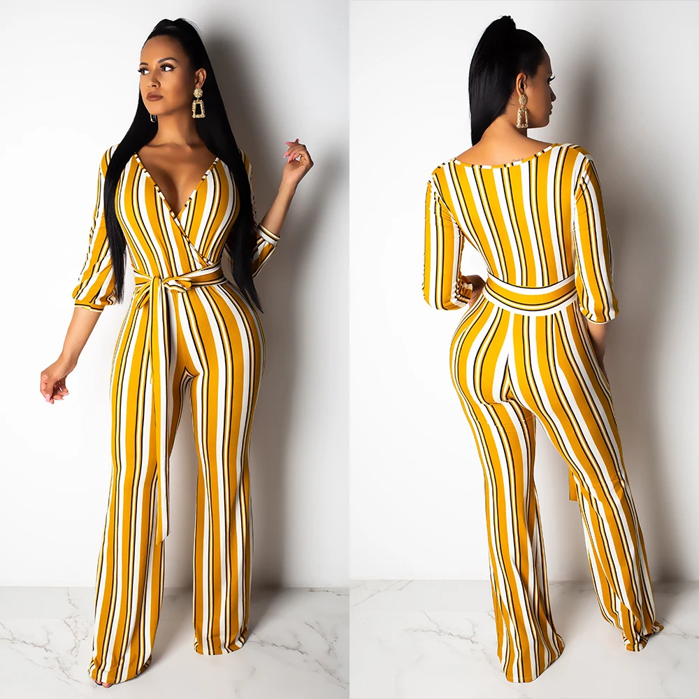 

New Women's Uniform Pants, Five-Sleeve Stripe Uniform , Autumn Mid-Sleeve Yellow , Leisure Outing Party , 2019