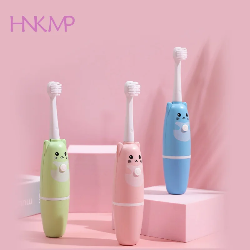 

HNKMP Electric Toothbrush Sonic Brush Teeth Automatic Wireless Waterproof For Kids Cute Cartoon Pattern Oral Care For 3 Colors