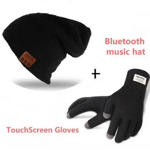 S-hat-iw-gloves Новейшая версия лучший рождественский подарок беспроводная Bluetooth 4,2 шапочка шапка с стереогарнитурой наушники Динамик Микрофон - Color: S-hat-iw-gloves