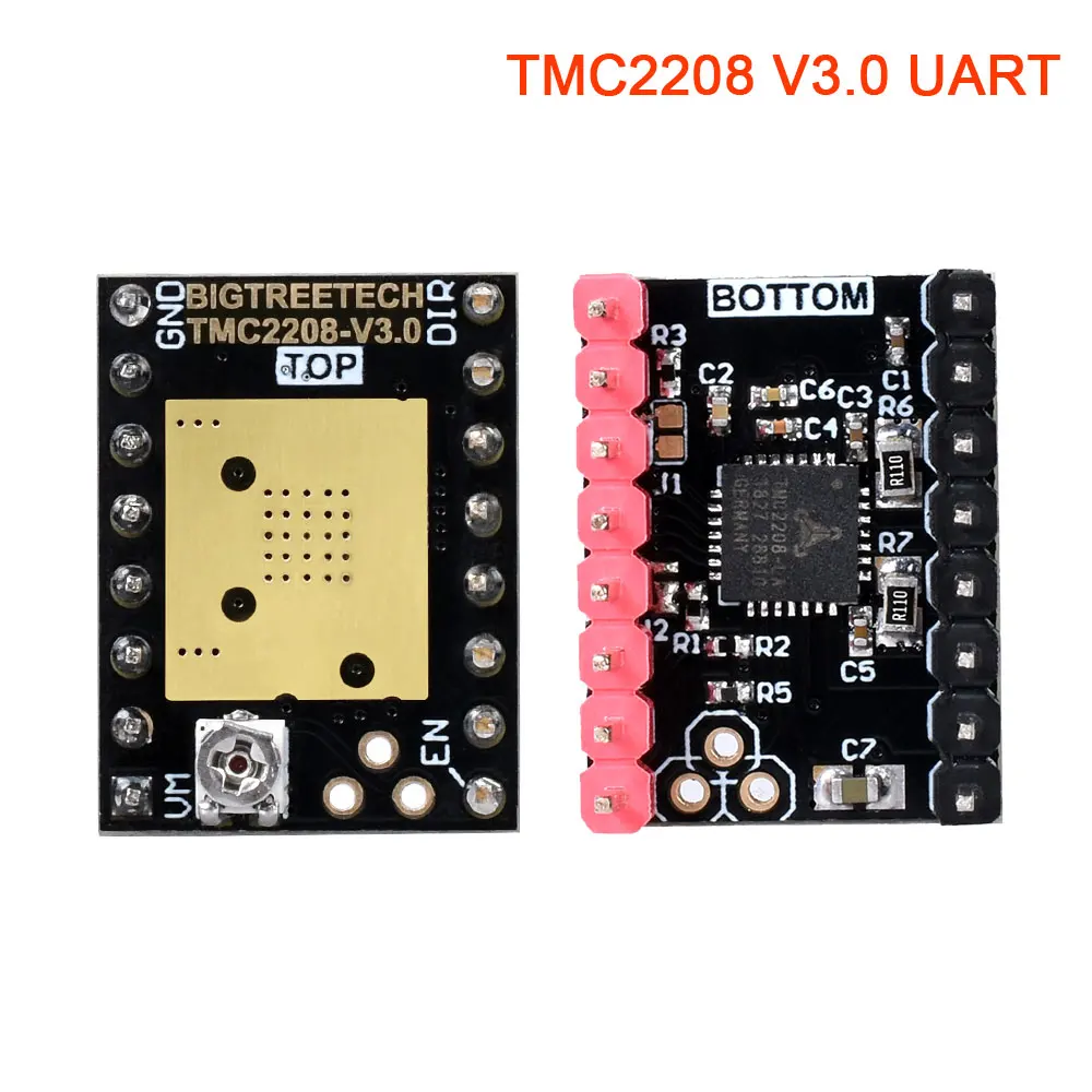 TMC2208 V3.0 UART BIGTREETECH TMC2209 V1.2 Драйвер шагового двигателя UART StepSticks VS TMC2208 TMC2130 для SKR V1.3 PRO E3 MKS 3d панель принтера - Цвет: TMC2208 V3.0 UART