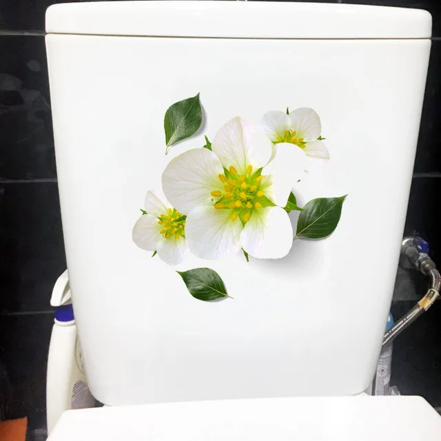 Zttzdy 20,6*20,8 Cm Virágszirmok Modern Falmatricák Gyerekszobáknak Fürdőszoba Wc-Dekoráció Matrica T2-0062 - Image 3