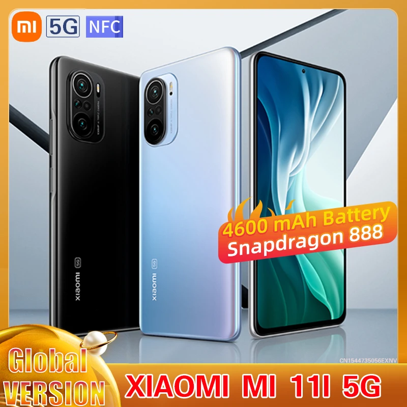 Original Global Xiaomi Mi 11i 5G Smartphone 8GB RAM 128GB ROM Snapdragon 888 108MP Camera 120Hz AMOLED Display 33W Fast Charge gaming ram