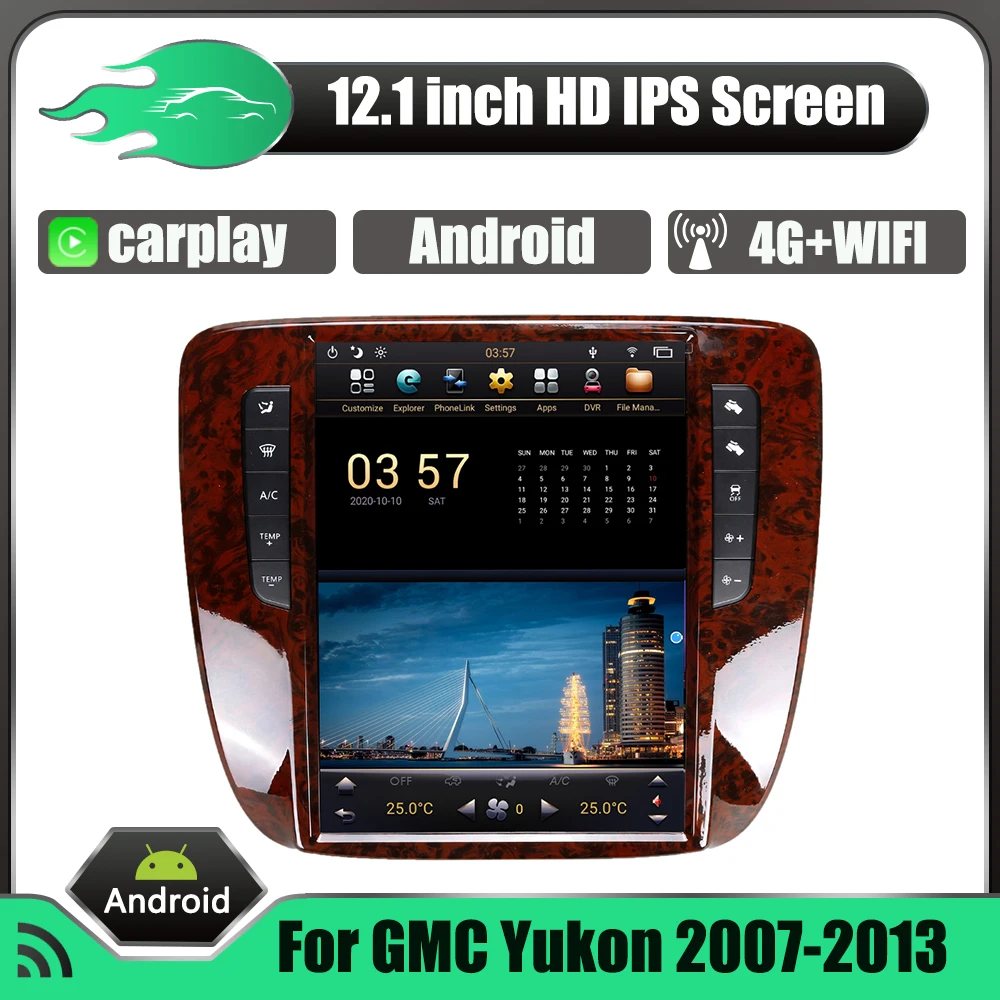 

Android 9.0 Car Stereo Auto Radio Player With Touch HD Screen For GMC-yukon 2007-2013 GPS Navigation Multimedia DVD Head Unit