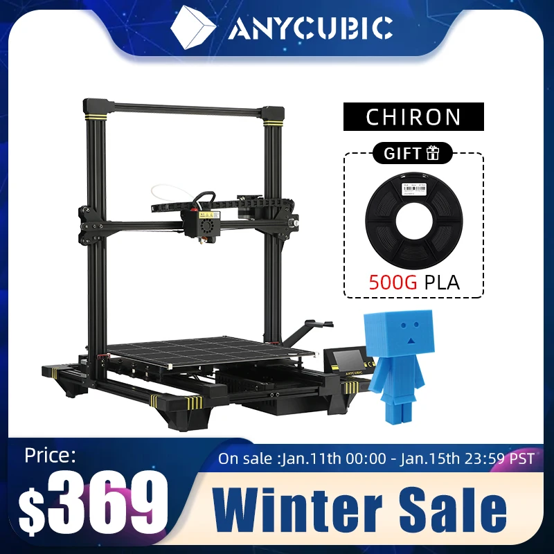ANYCUBIC Chiron 3d принтер с зажимами огромный объем сборки автоматическое выравнивание