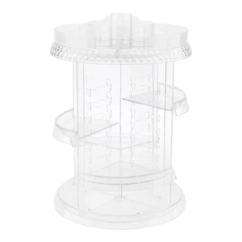 

Acrylic Large Capacity 360 Degree Rotating Makeup Organizer Cosmetic Tools Display Holder Case Detachable Rack