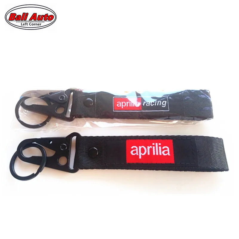 Left Corner Motorcycle Embroidery Key Holder Chain Collection Keychain For Aprilia