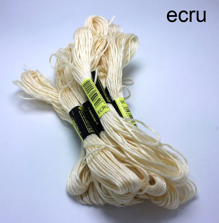 ECRU 8 метров 50 шт. нитки для вышивки крестом DIY плетеная проволочная нить Моток вышивка нить плетение браслетов нить- 22 - Цвет: ECRU