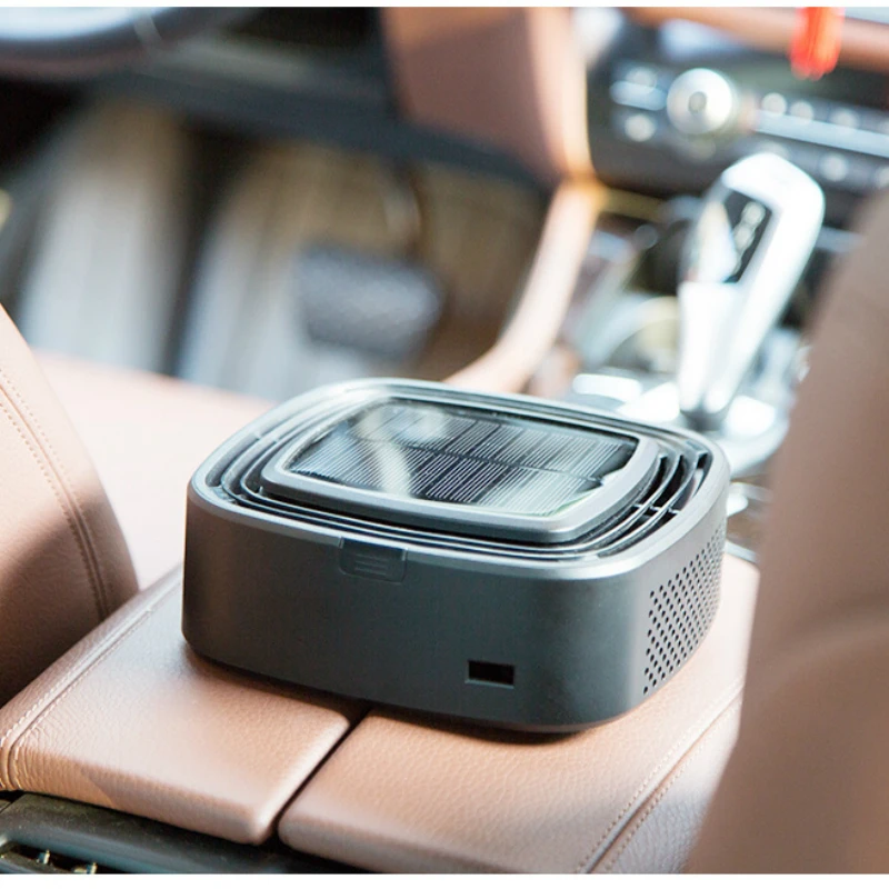 

Portable Solar Air Purifier and Phone Power Bank Oxygen Bar Car Home Remove Odor Formaldehyde PM2.5 Air Freshener Cleaner Ionic