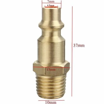 

5 Pieces Set 1/4 Inches NPT Outers Threads Air Fitting Connector Adapter Accessories Replacements Tool Parts