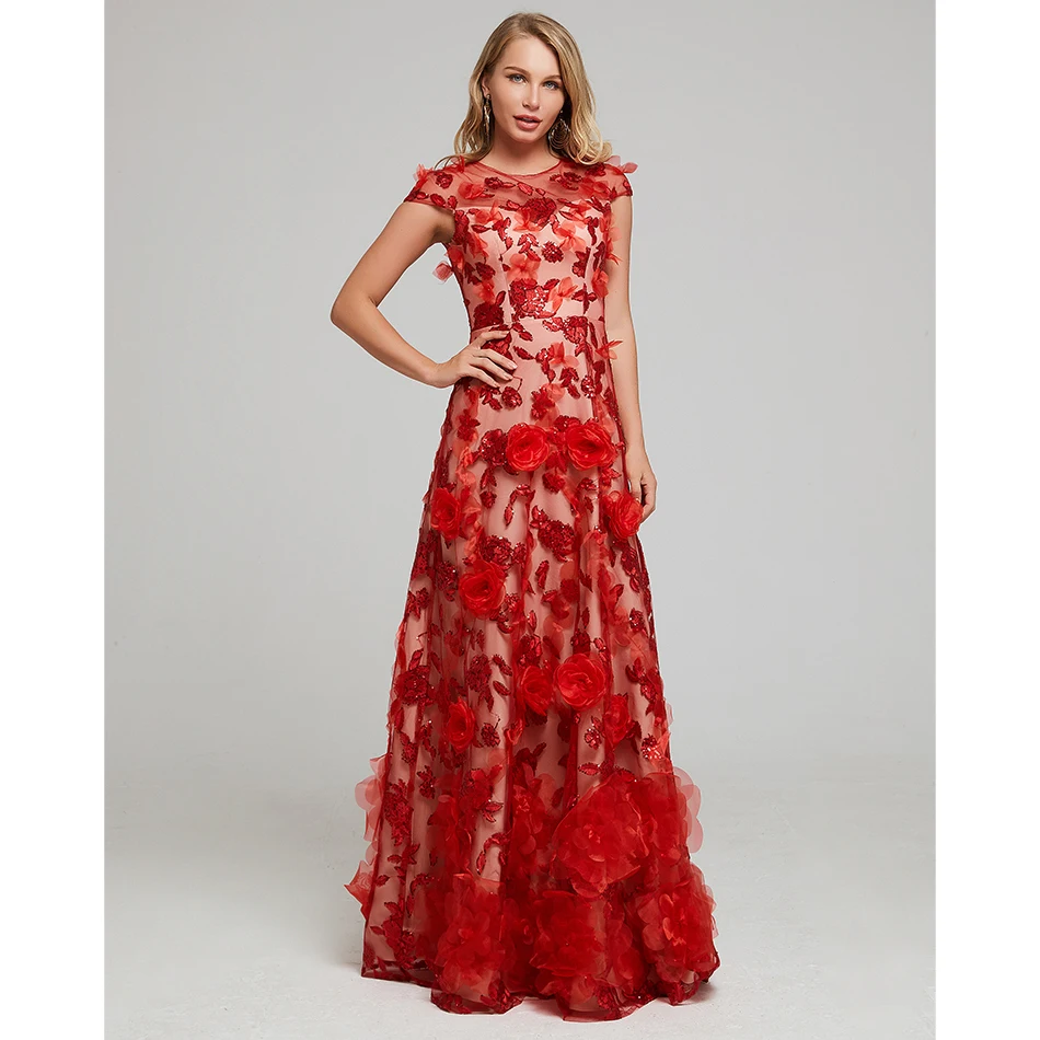 Halinfer Chinese applique Style Long Dress High Quality Red Bodycon Maxi Celebrity Wedding Cocktail Party Dress Vestidos