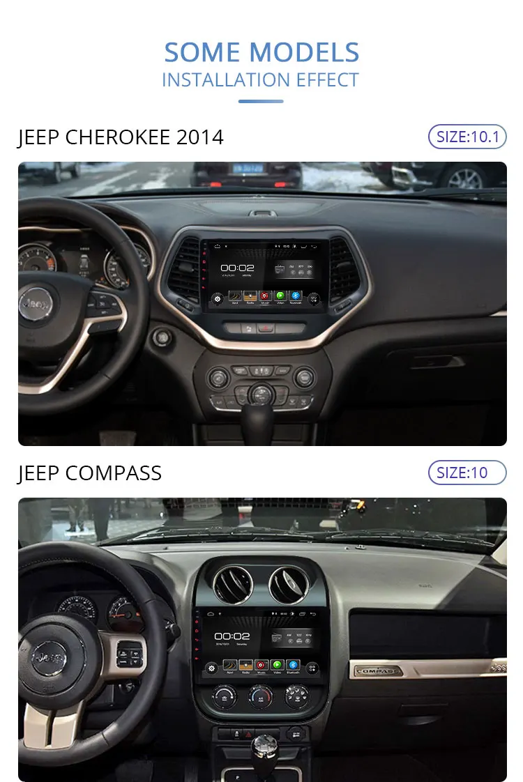 Besina Android 9,0 автомобильный мультимедийный плеер для Jeep Wrangler 2011- 1 Din автомагнитола gps навигация стерео аудио головное устройство