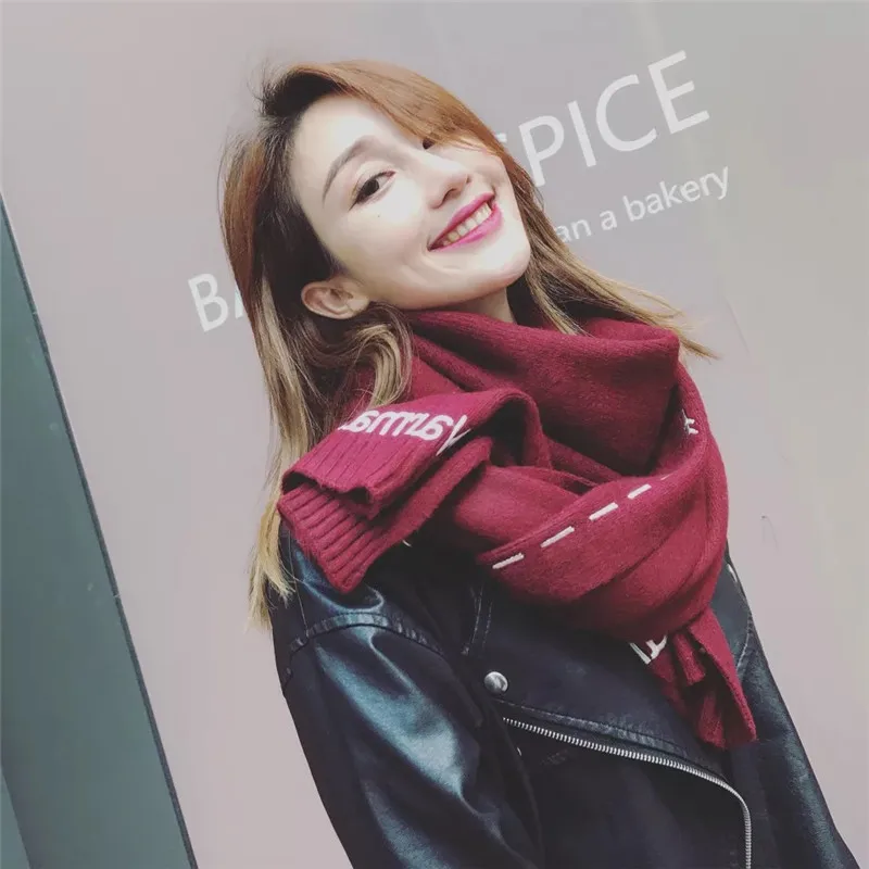 

Chinese quality silk autumn and winter lady wool Thickened fashion headscarf Pure color Embroidery scarf women Cashmere shawl