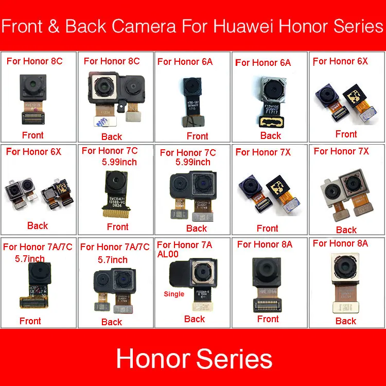 Шлейф передней и задней камеры для Huawei Honor Paly 6A 6X 7A 7C 7X 8A 8C Pro 5.7in 5.99in BKK AL00 TL00|Шлейфы