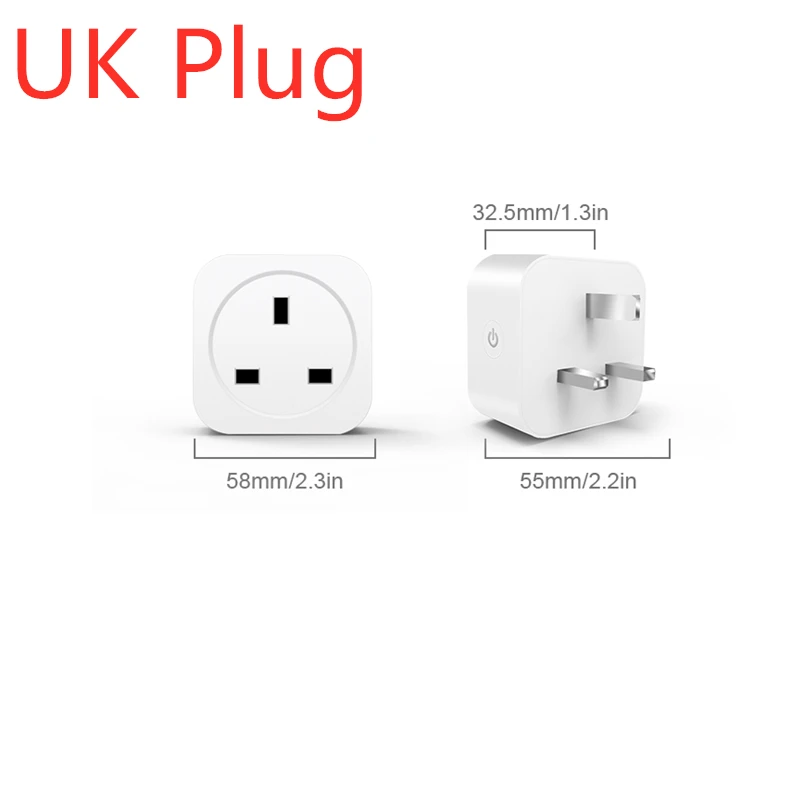 UK Plug 03 Мини умная розетка WiFi Беспроводная розетка США Великобритания ЕС ZA вилка умный дом голосовой пульт дистанционного управления таймер работа с Alexa Google Home IFTTT - Цвет: UK Plug 03