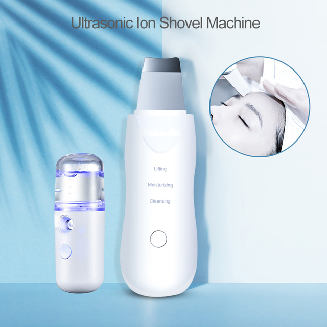 Care Tools Set Skin Scrubber Facial Peeling Pore Cleaner Exfoliator Blackhead Remover Spa Nano Sparyer Face Steamer