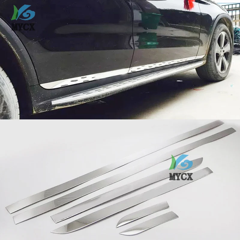 Хромированная литая дверь полоски для корпуса для Mercedes Benz GLC C Class- W205 C200 C260 C300 аксессуары накладки для отделки автомобиля Стайлинг