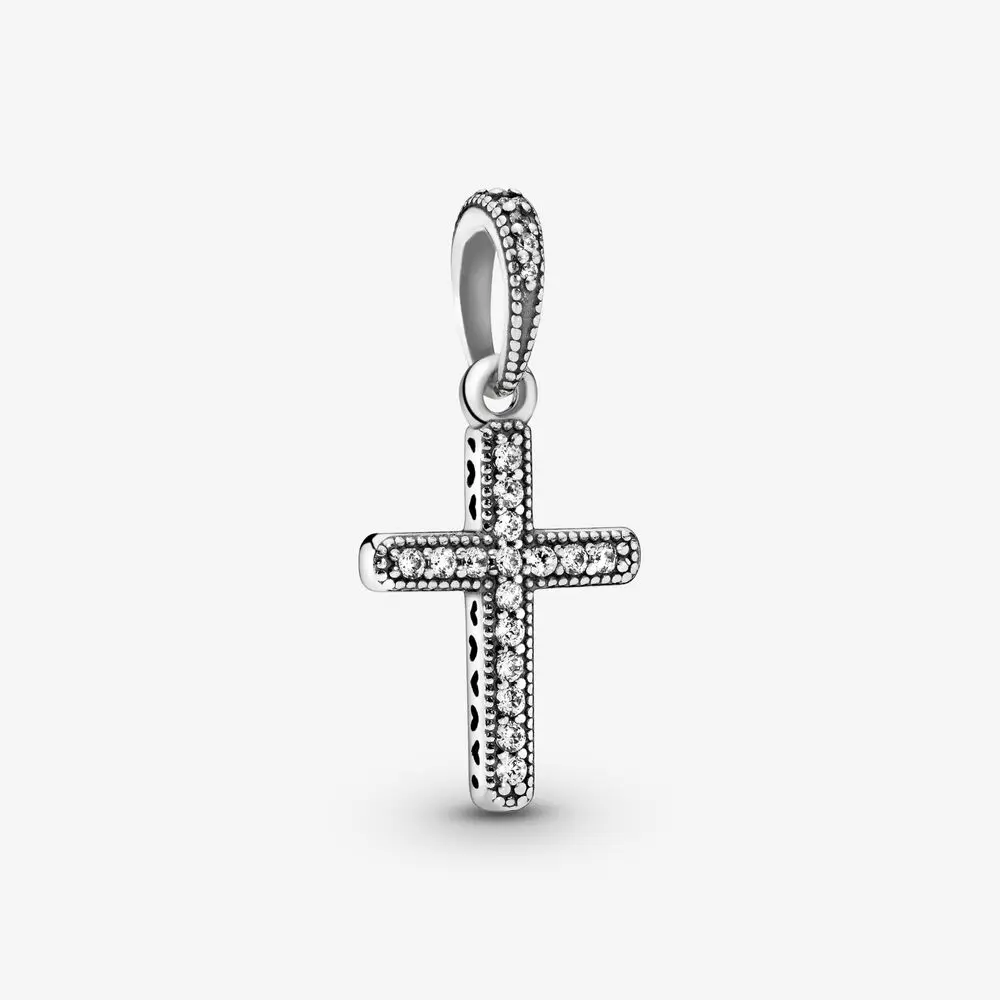 397571CZ_RGB Sparkling Cross Pendant