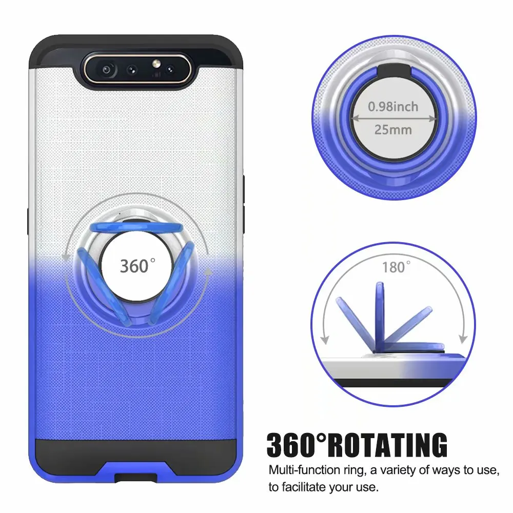 360 ° вращающийся кольцевой чехол для samsung Galaxy A20 A30 A40 A50 A505 A30S A50S A70 A80 A90 A10s противоударный 2 в 1 чехол для телефона