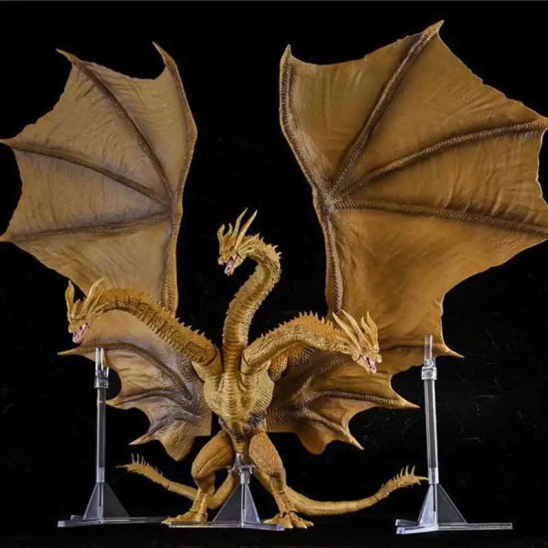 

30cm Godzilla: King Of The Monsters Three Headed Dragon King Ghidorah Action Figure Super Movable Joints Pvc Figurine Decoration