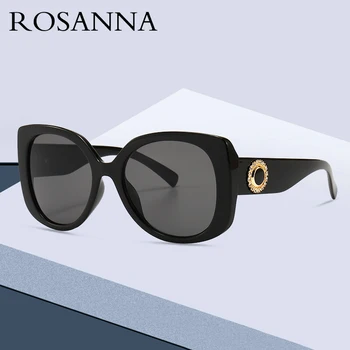 

ROSANNA New Fashion Luxury Brand Designer Square Sunglasses Oversized Shield Men Women Big Frame Diamond Sun Glasses For Women