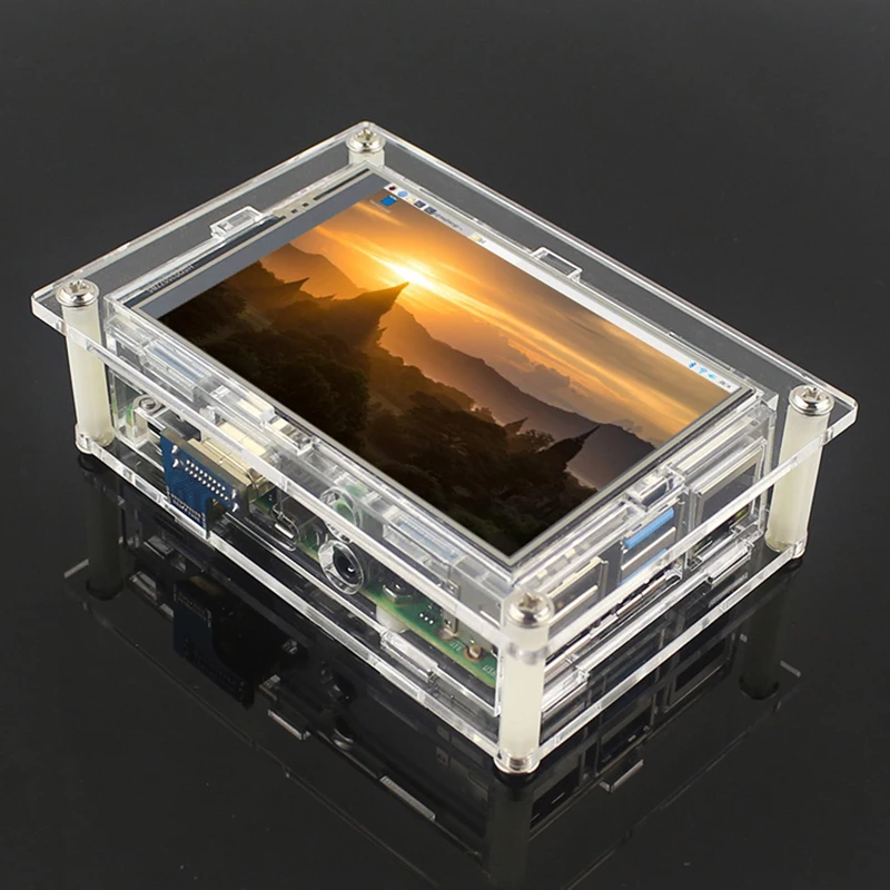 

3.5" HDMI Display C1929 For Raspberry Pi 4B + Transparent Acrylic Shell Case Tool Part Kits