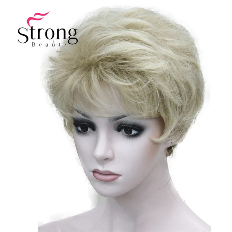StrongBeauty женский короткий синтетический парик из натуральных волос, светильник, парик из коричневых волос - Цвет: 16T613