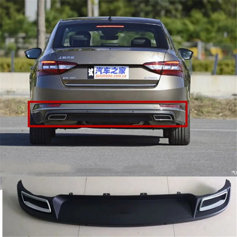 Высококачественная губа заднего бампера автомобиля ABS Автомобильный задний