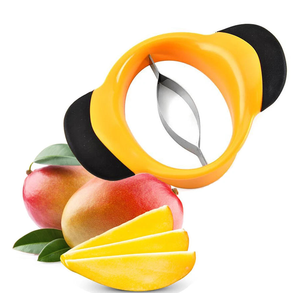 

1pc Stainless Steel Mango Cut Creative Kitchen Mango Splitter Fruit Kitchen Gadget Accessories Peach Slicer Cutter