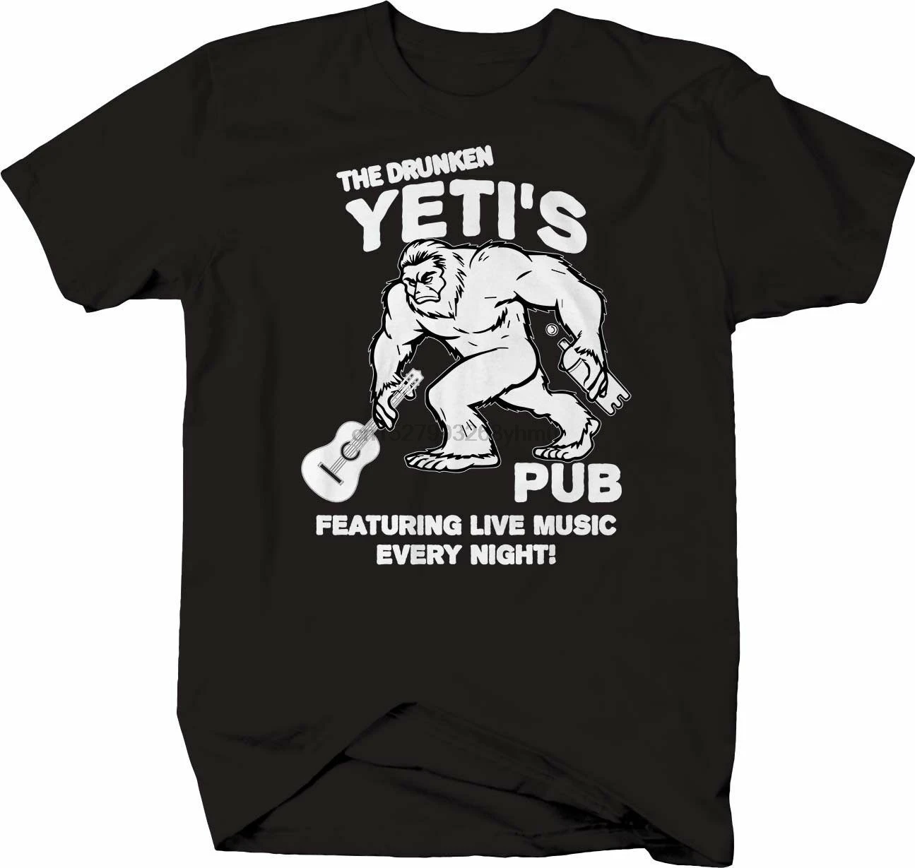 Drunken Yetis Pub живая музыка футболки с Йети | Мужская одежда