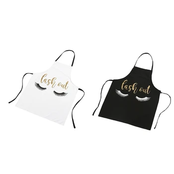 

NHBR-2 Pcs Lovely Bronzing Eyelash Pattern Kitchen Apron Women Adult Home Cooking Baking Cleaning Aprons Bibs Kitchen Tools Acce