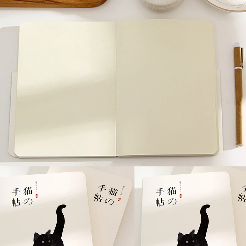 

Blank Vintage Sketchbook Diary Drawing Painting 80 Sheet Cute Cat Notebook Paper Sketch Book Office School Supplies Gift
