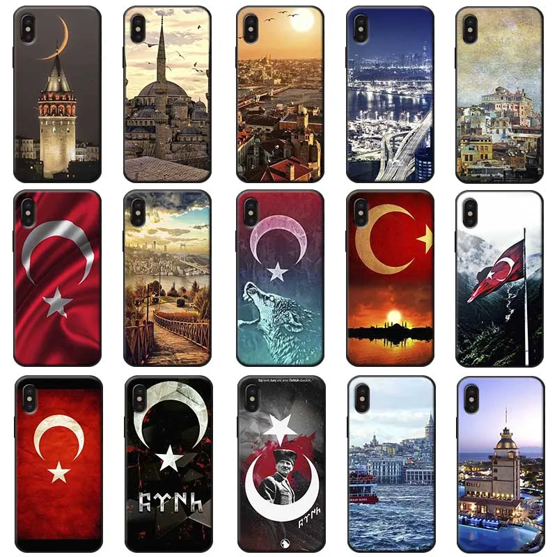 Flag of Turkey Istanbul Antalya mustafa Soft Silicone Phone Case for iPhone X XS MAX XR 7 8 6 6S plus 5S SE |