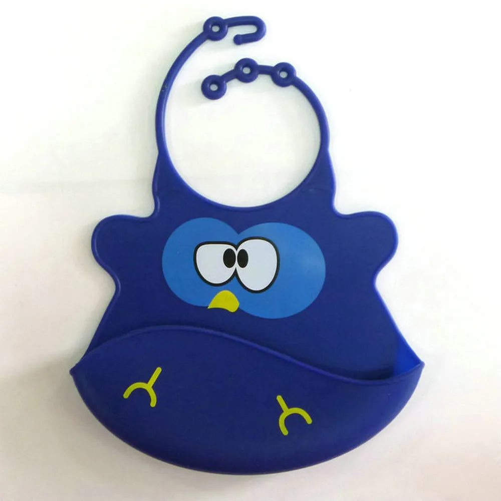  2020 Baby Bibs Baby waterproof bib white Silicone Waterproof Bib with Pockets Baby Newborn Cartoon Aprons Silicone saliva bib