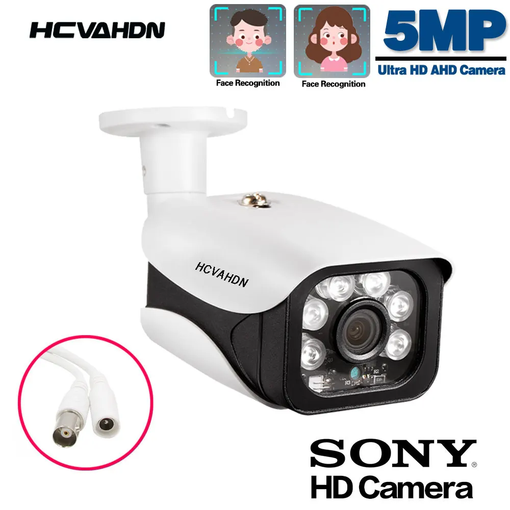 New Super HD 5MP AHD Analog Camera Waterproof 6pcs IR LEDS Security AHD-5mp System Video Surveillance With Bracket | Безопасность и