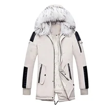 WENYUJH новая зимняя куртка с воротником из искусственного меха, длинная толстая хлопковая парка, мужская куртка с капюшоном и карманами, верхняя одежда, водонепроницаемая куртка-парка