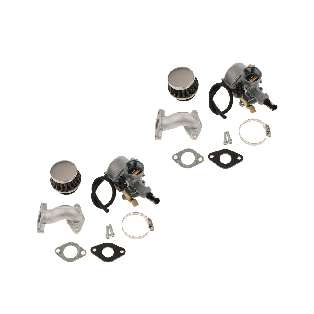 2Set PZ19 Carb Carburetor 35mm Aluminum Air Filter For 50cc 70cc 90cc 110cc ATV Quad,Intake Mount Diameter: 19mm