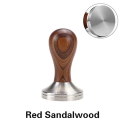 Premium Stainless Steel Coffee Tamper - Barista-Grade Espresso Tool - 57mm (Red Sandalwood)